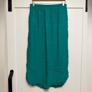 Loft Teal Women's Silk Maxi Skirt